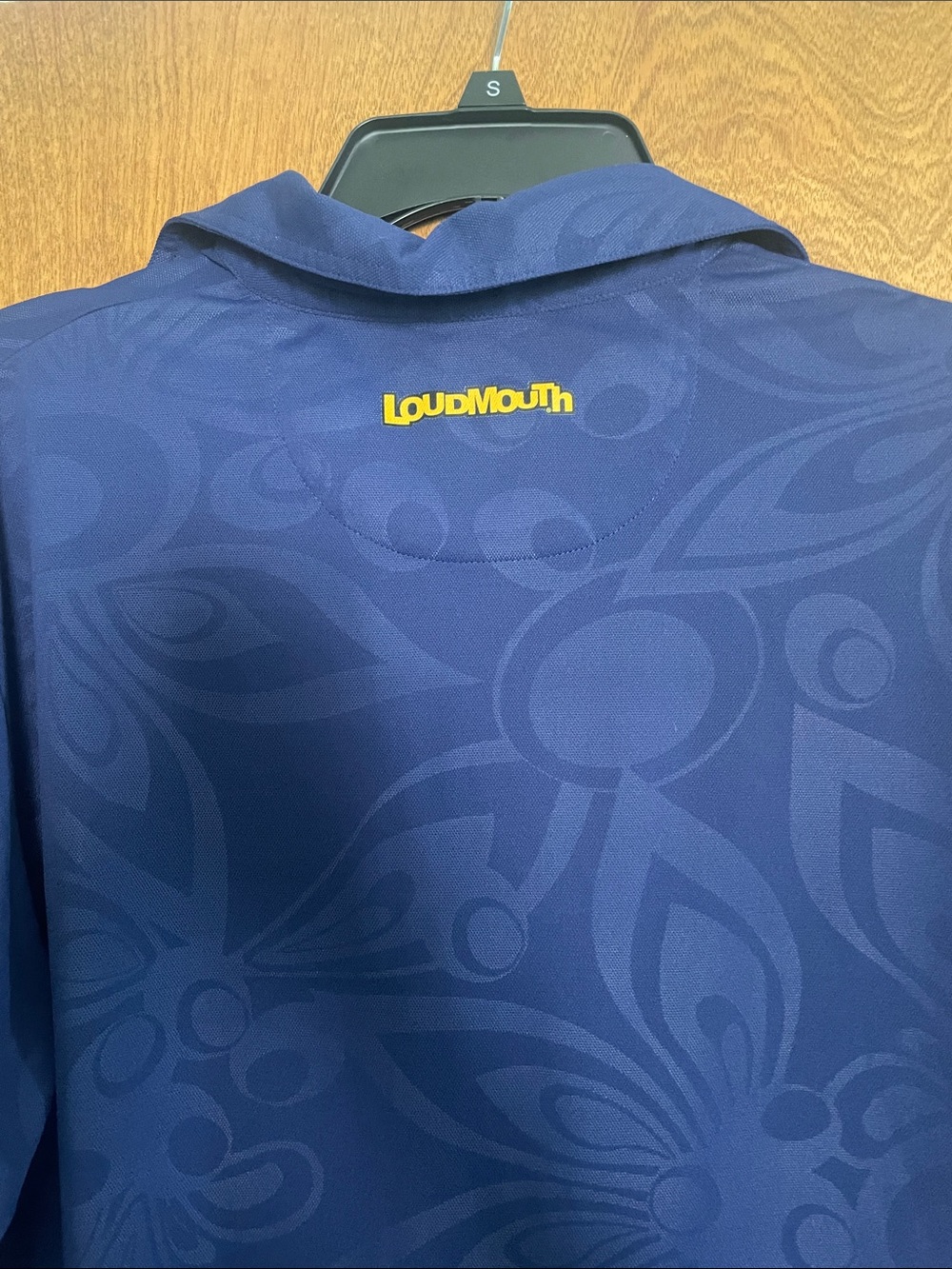 Loudmouth Deep Blue Floral Jacquard Polo - Picture 2 of 2